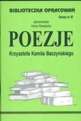 okładka Biblioteczka opracowań nr 031 Poezje Baczyńskiego książka | Irena Nowacka