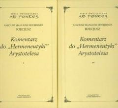 okładka Komentarz do Hermeneutyki Arystotelesa T.1-2 książka | Boecjusz