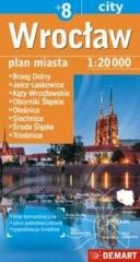 okładka Wrocław plus 8 - plan miasta książka | Praca Zbiorowa