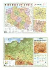okładka Mapa Polski A2 Dwustronna laminowana ART-MAP książka | Praca Zbiorowa