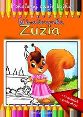 okładka Wiewióreczka Zuzia - kolorowanka książka | Praca Zbiorowa