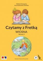 okładka Czytamy z Fretką cz.9 Wiosna. Wyrazy 3 książka | Kat, Elżbieta Konopacka, Anna Rutkowska-Zielińska