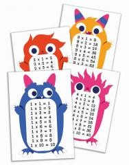 okładka Plansze edukacyjne A5 - tabliczka mnożenia 10 kart książka