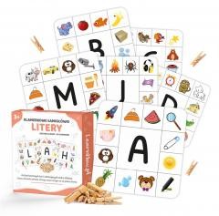 okładka Klamerkowe łamigłówki - Litery książka