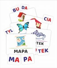 okładka Układanka sylabowa. Wyrazy dwusylabowe 126 kart książka