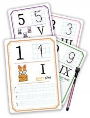 okładka Pisz i zmazuj - Cyfry 11 kart + pisak książka