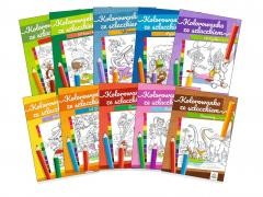 okładka Kolorowanka ze szlaczkiem - zestaw 10szt książka | Natalia Logvanova