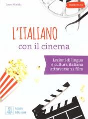 okładka L'italiano con il cinema podręcznik + audio online książka | Praca Zbiorowa