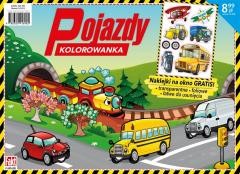 okładka Pojazdy. Kolorowanka z naklejkami na okno książka | Praca Zbiorowa