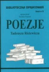 okładka Biblioteczka opracowań nr 012 Poezje Różewicza książka | Teodor Farent