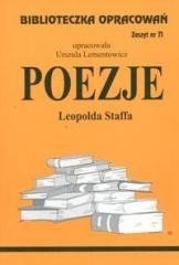 okładka Biblioteczka opracowań nr 071 Poezjie L.Staffa książka | Urszula Lementowicz
