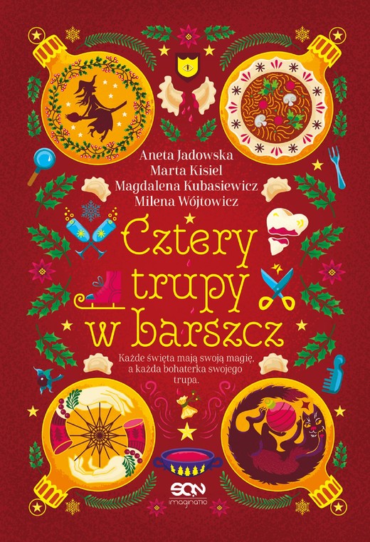 okładka Cztery trupy w barszcz. Fantastyczno-kryminalna antologia świąteczna ebook | epub, mobi | Aneta Jadowska, Marta Kisiel, Magdalena Kubasiewicz, Milena Wójtowicz