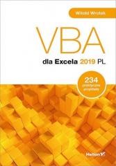 okładka VBA dla Excela 2019 PL. 234 praktyczne przykłady książka | Witold Wrotek