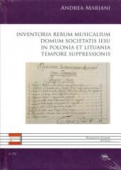 okładka Inventoria Rerum Musicalium Domum Societatis.. książka | Andrea Mariani