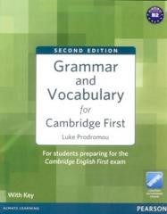 okładka Grammar & Vocabulary for Cambridge First 2ed + key książka | Prodromou Luke