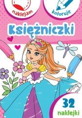 okładka Księżniczki. Naklejam i koloruję książka | Praca Zbiorowa