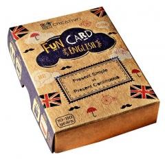 okładka Fun Card English Present Simple Present Continuous książka