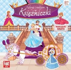 okładka Księżniczki. Koloruję i naklejam książka | Praca Zbiorowa