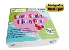 okładka Learn English Like a Pro fiszki + gra A1 książka