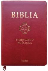 okładka Biblia pierwszego Kościoła z paginat. suwak burgun książka | Praca Zbiorowa