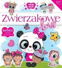 okładka Naklejki iskierki z brokatem. Zwierzakowe Love książka | Praca Zbiorowa