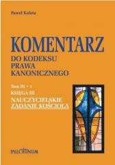 okładka Komentarz do Kodeksu Prawa Kanonicznego T.3.1 książka | Paweł Kaleta