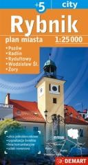 okładka Plan miasta Rybnik +5 1:25 000 DEMART książka | Praca Zbiorowa