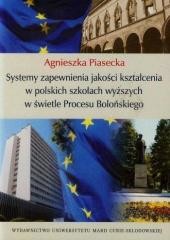 okładka Systemy zapewnienia jakości kształcenia książka | Agnieszka Piasecka