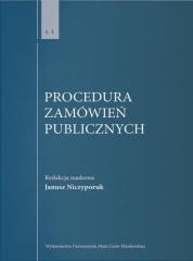 okładka Procedura zamówień publicznych T.1 książka | red. nauk.JanuszNiczyporuk