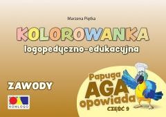 okładka Kolorowanka Papuga Aga opowiada cz.9 Zawody książka | Marzena Piętka