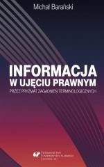 okładka Informacja w ujęciu prawnym przez pryzmat... książka | Barański Michał