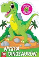 okładka Wyspa dinozaurów. Kolorowanka z naklejkami książka | Praca Zbiorowa