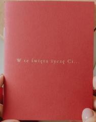 okładka Książeczka "W te święta życzę Ci" - czerwień książka | Praca Zbiorowa