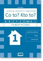 okładka Krzyżówki tematyczne 1 Afazja - Co to? Kto to? ćw. książka | Ewa Krajna
