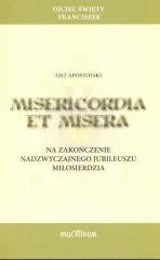 okładka List apostolski Misericordia et Misera książka | Papież Franciszek