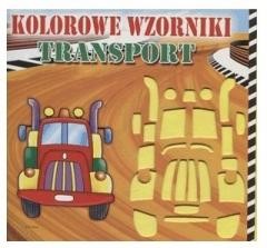 okładka Książeczka kolorowe wzorniki transport książka