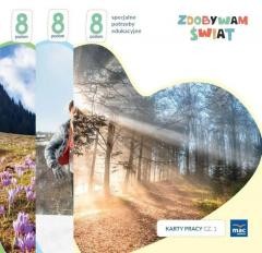 okładka Zdobywam świat Karty pracy cz.1-3 Poziom 8 książka | Justyna Hadryś