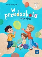 okładka W przedszkolu naturalnie Poziom A+ Karty cz.1 książka | Marzanna Krajewska, Małgorzata Patoka
