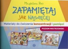 okładka Zapamiętaj jak najwięcej - poziom mistrzowski książka | Hinz Magdalena