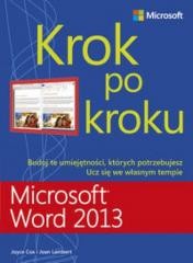 okładka Microsoft Word 2013. Krok po kroku książka | Cox Joyce