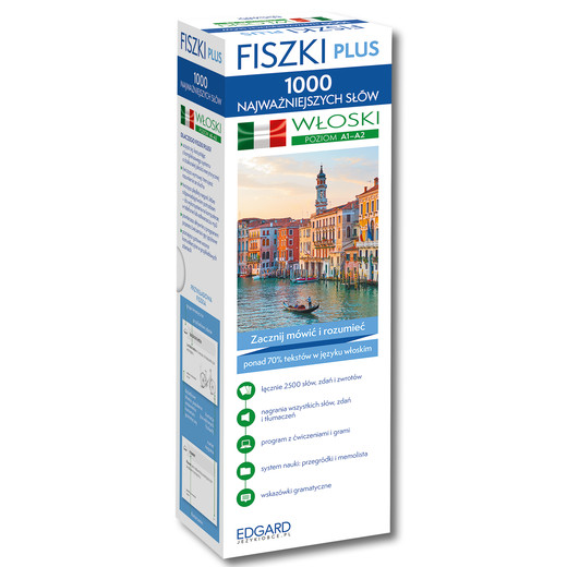 okładka Włoski. Fiszki PLUS 1000 najważniejszych słów książka | Opracowanie zbiorowe
