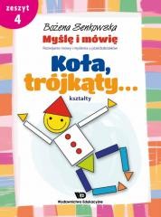 okładka Myślę i mówię z.4 Koła, trójkąty - kształty książka | Bożena Senkowska