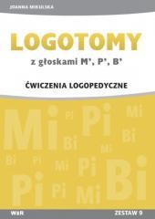 okładka LOGOTOMY z głoskami M, P, B Ćwiczenia logopedyczne książka | Joanna Mikulska