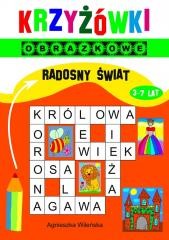okładka Krzyżówki obrazkowe Radosny świat książka | Agnieszka Wileńska