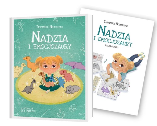 okładka Nadzia i Emocjozaury + Kolorowanka książka | Dominika Niekurzak
