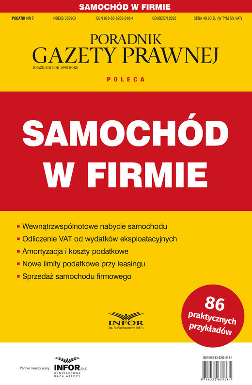 okładka Samochód w firmie. Podatki 7/2025 ebook | pdf | praca ziorowa
