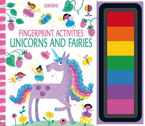 okładka Unicorns and Fairies. Fingerprint activities wer. angielska książka | Candice Whatmore, Watt Fiona