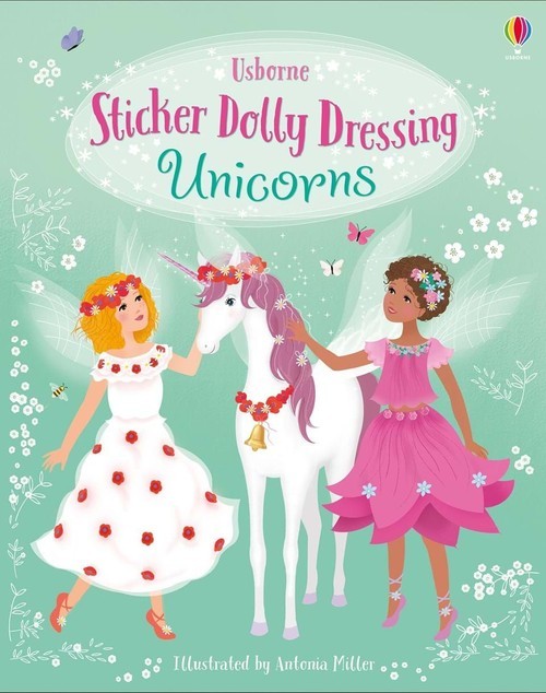 okładka Sticker Dolly Dressing Unicorns wer. angielska książka | Antonia Miller, Watt Fiona