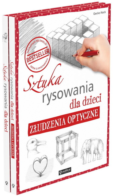 okładka Pakiet: Sztuka rysowania dla dzieci / Złudzenia optyczne książka | Keck Gecko