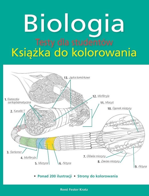 okładka Biologia. Testy dla studentów. Książka do kolorowania książka